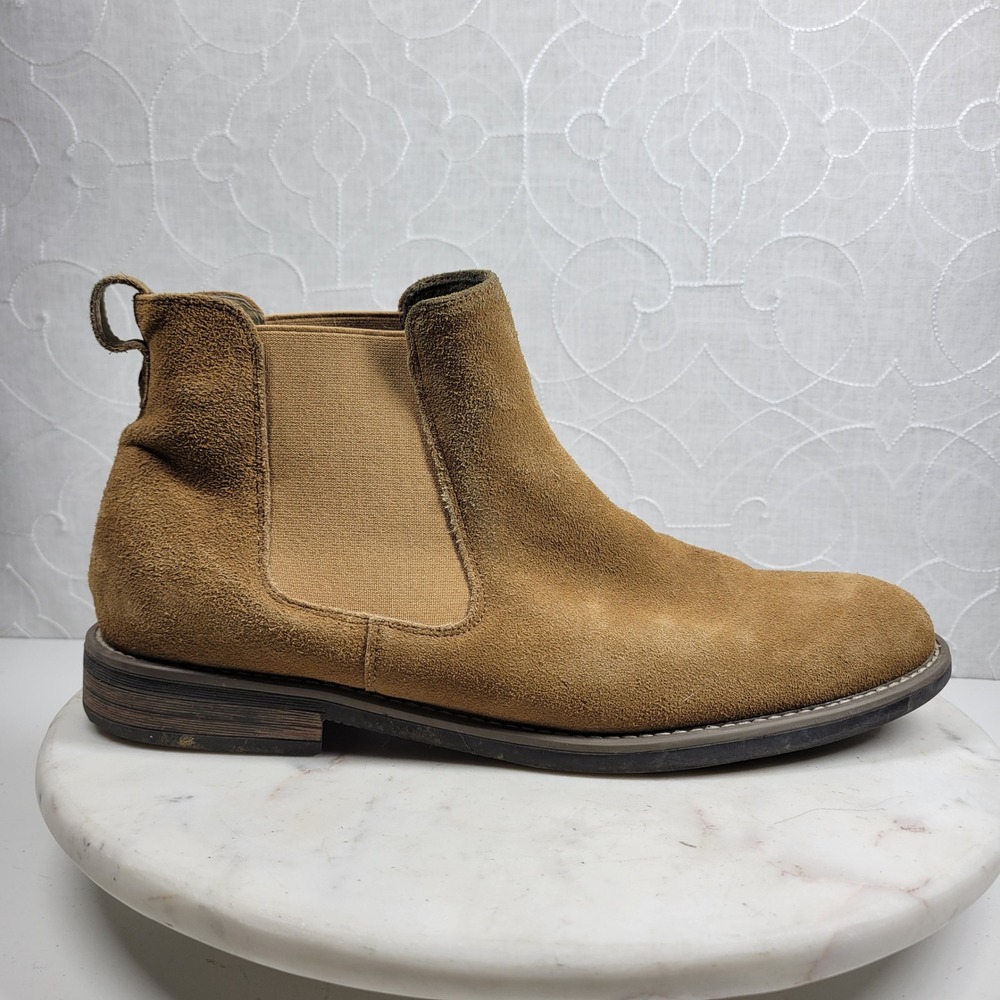 Bruno Marc Chelsea Boots Mens 11 Tan Suede Urban-06 Ankle Pull On Casual Classic